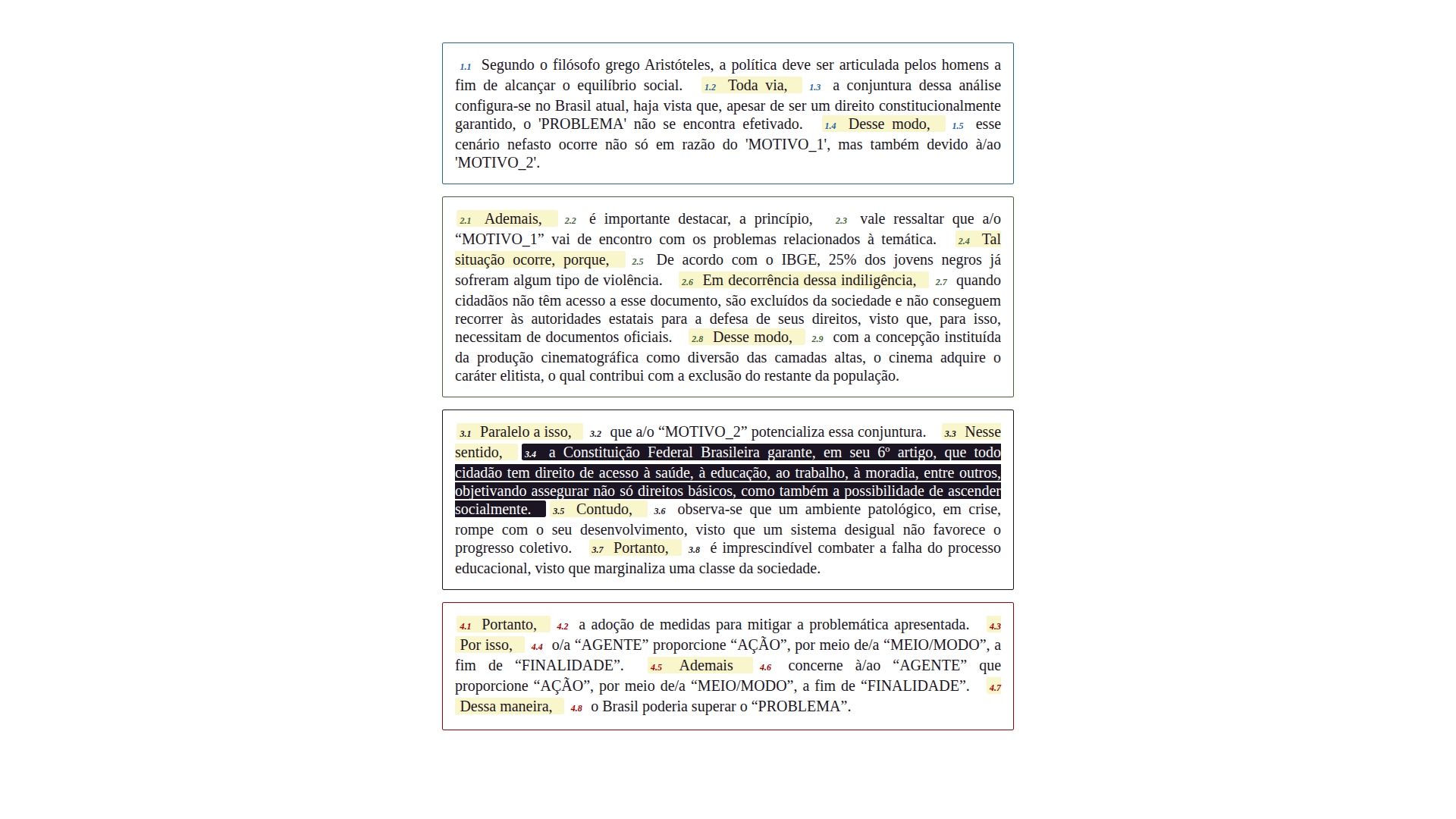 Imagem do O Modelo de Redação